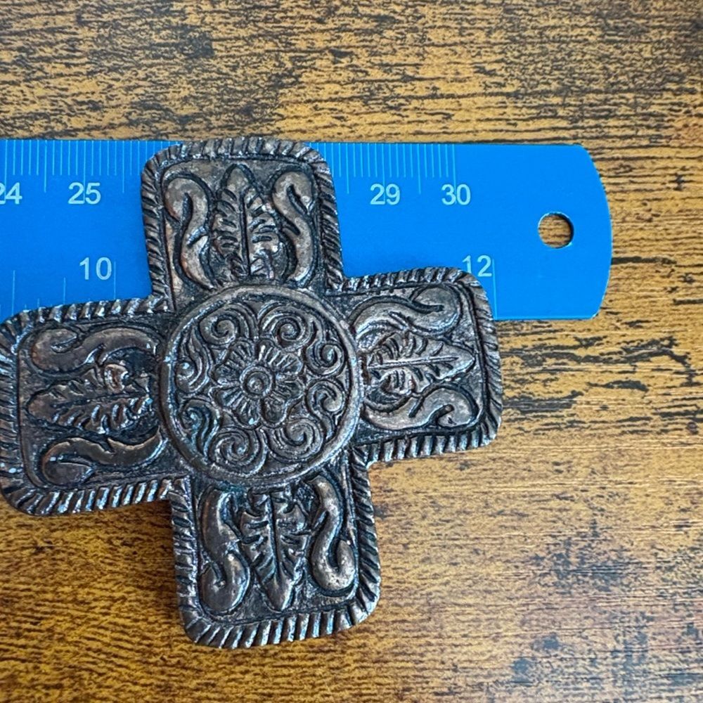 Copper Decorative Cross Necklace - Picture 10 of 10
